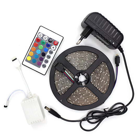 شريط إضاءة LED ذكي متعدد الألوان مع جهاز تحكم عن بعد - 5 أمتار