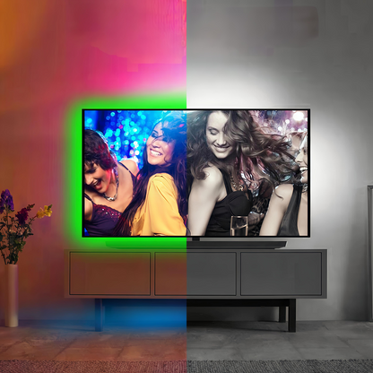 شريط إضاءة LED ذكي متعدد الألوان مع جهاز تحكم عن بعد - 5 أمتار