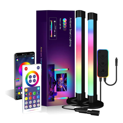 عواميد إضاءة ذكية RGB تفاعلية مع الموسيقى – تحكم بالتطبيق والريموت